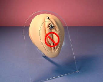 Realistic Silicone Female Anatomy Model for Piercing Practice | Fake Female Anatomy Model Jewelry Display |Soft Skin-Like