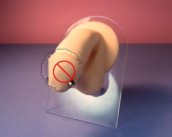 Realistic Silicone Male Anatomy Model for Piercing Practice | Fake Male Anatomy Model Jewelry Display |Soft Skin-Like