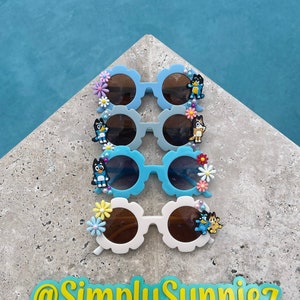 Bluey Party Favor | Bluey Sunglasses | Custom Character Sunglasses  | Kids Sunglasses | Bluey and Bingo Sunglasses | Party Favor Glasses