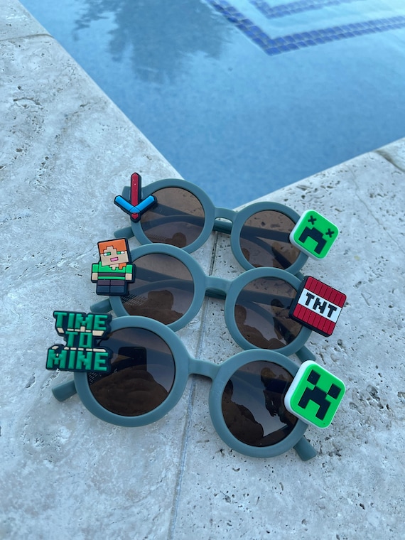 Minecraft Party Favor Custom Character Sunglasses Minecraft Sunglasses Kids Sunglasses Character Sunglasses Party Favor Glasses