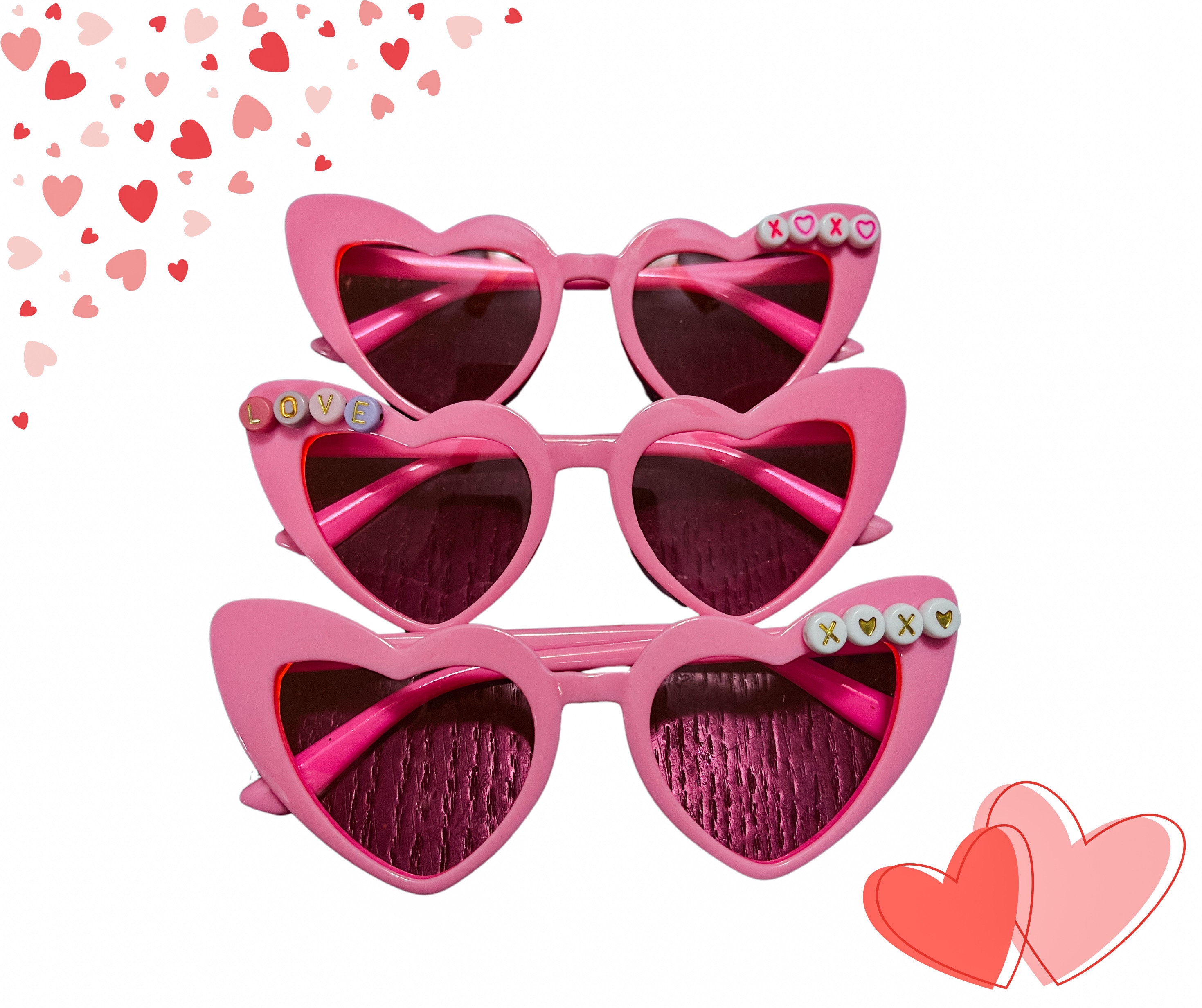 Kid's Valentine Heart Sunglasses: Personalized Party Favors
