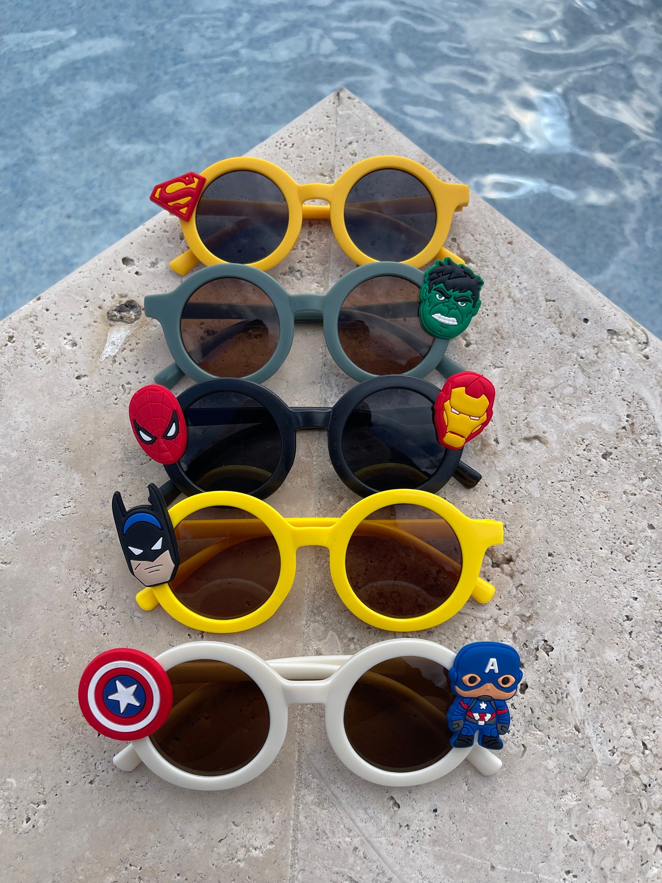 Personalized Superhero Sunglasses: Kids Party Favor Sunnies 