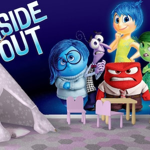 Inside Out Wallpaper Tapete für Kinderzimmer / Abnehmbarer traditioneller Peel Stick