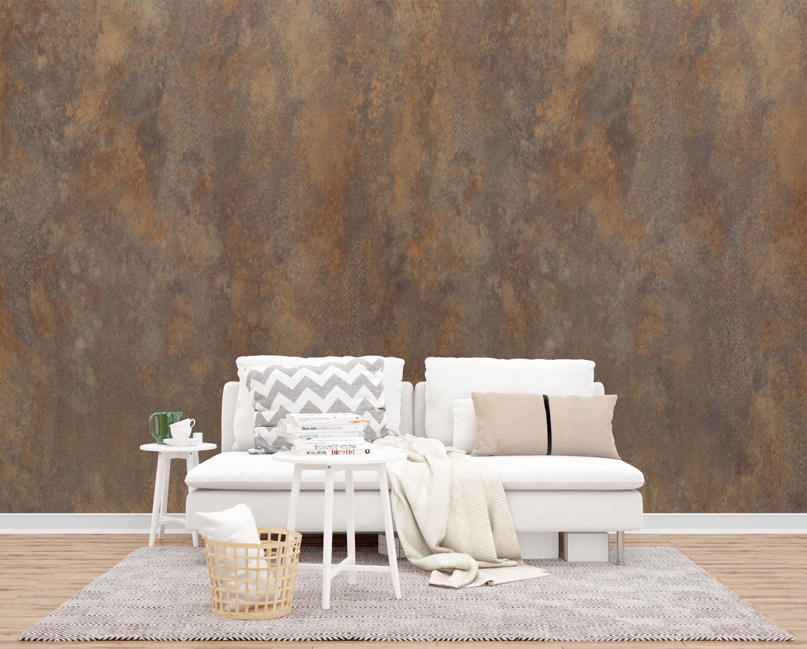 Rust Wall Mural: Textured Grunge Concrete Peel and Stick Wallpaper - Etsy
