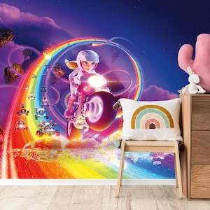 Super Mario Wandtattoo Luigi Wandkunst für Schlafzimmer Wandbild Spiele Zimmer Dekor Abziehen und Aufkleben Tapete