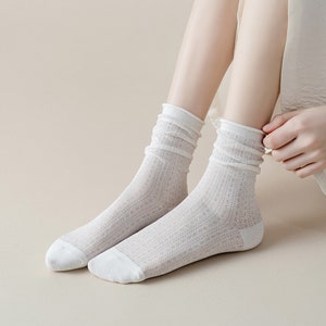 5 Pairs Nylon Woman 5 Finger Socks Summer Mesh Breathable Thin Solid Soft  Elastic Loose No Heel Silk Socks Toes Good Quality
