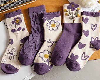 Cozy Autumn Socks - Etsy