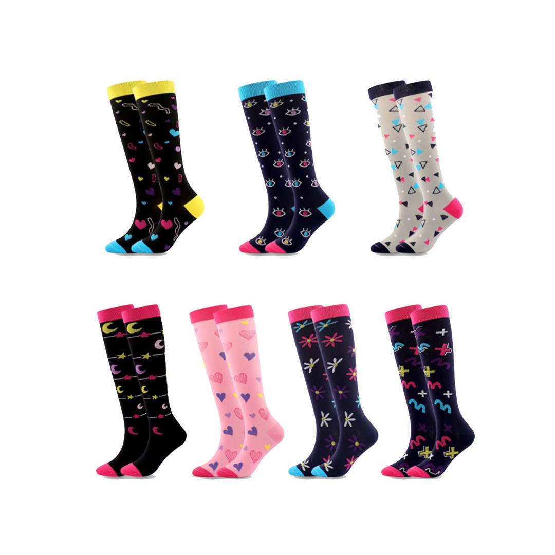 Pressure Compression Socks Knee Sports Socks Nurses Medical Etsy Finland