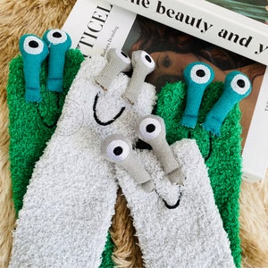 Snail Fluffy Socks, Coral Fleece Socks, Thick Fleece Socks, Funny Socks ...