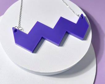 Mega Zigzag Statement Necklace (pick your colour)