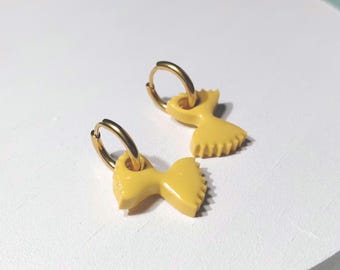 Farfalle Pasta Huggie Hoop Earrings