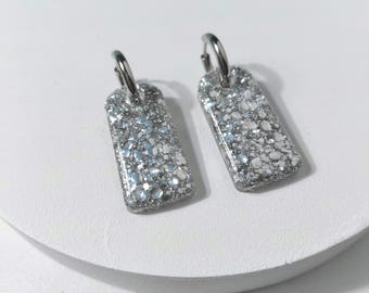 Pillar Huggie Hoop Earrings (pick your colour)