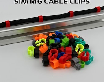 Cable Management Clips for Sim Racing Rigs | Compatible with Aluminum Profiles | Easy Install & Noise-Free