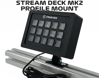 Stream Deck MK2 Triple-Axis Mount for Aluminum Profile Sim Rigs – V1