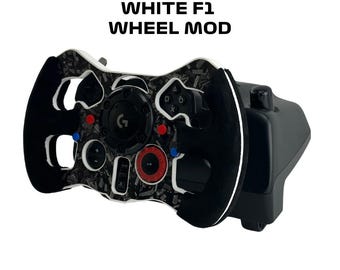 Mod de volante abierto F1 para Logitech G29 y G923 (versión blanca)