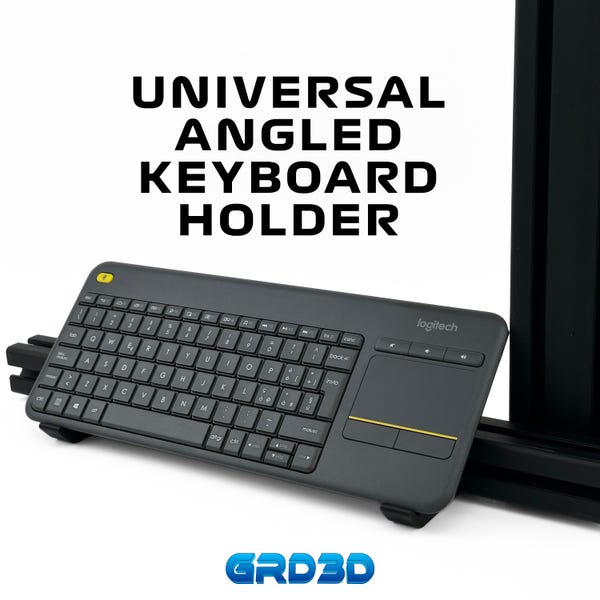 Universal Keyboard Holder | 45 Angled | 4040 & 4080 Profile Mount