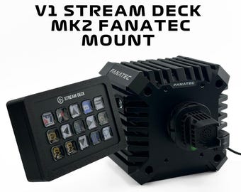 Stream Deck MK2 Triple-Axis Mount for Fanatec Wheel Bases – V1