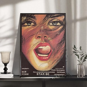 Star 80 Movie Poster Print, Vintage 80s Film Wall Art, Retro Glam Illustration Poster, Classic Cinema Decor, Cinephile Gift