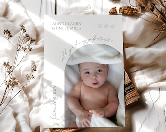 Godparent Proposal Card Template: Editable Photo Card (Digital Download)