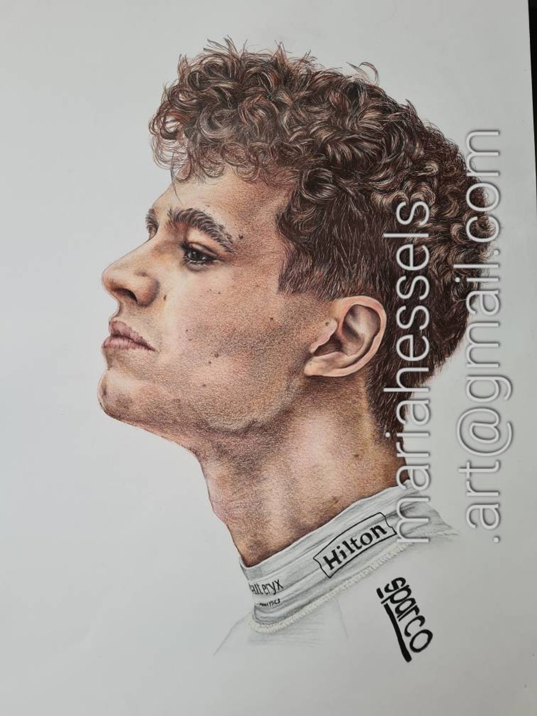 Lando Norris 100 Original Hand Drawn Large Size 50x70 Etsy