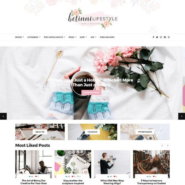 Blog & Magazine WordPress Theme, wordpress blog theme, blog template wordpress, website design wordpress, blogger template responsive