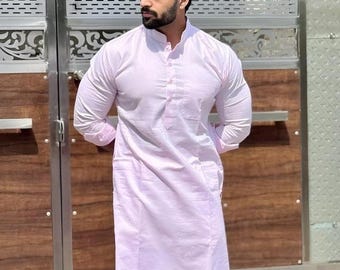Men's Cotton Kurta Pajama Set | Handcrafted Indian Kurta | Comfortable Summer Ethnic Outfit