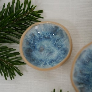 Cute handmade ceramic trinket dish / jewelry dish turquoise