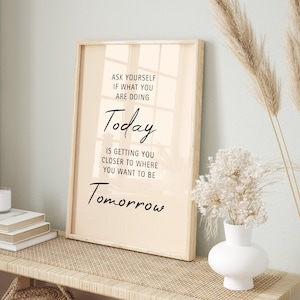 Ask Yourself Printable, Home Decor, Inspirational Quotes, Minimalist Decor, Typography Poster, Motivational Quotes, Printable Wall Art