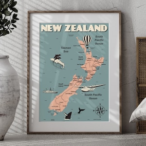 Carte de la Nouvelle Zélande