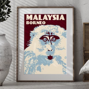 Poster di viaggio della Malesia / stampa del Borneo