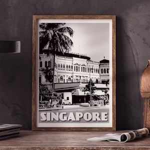 Affiche de Singapour | Hotel Raffles