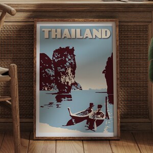 Poster de viagens de Tailândia | Baía de Phang Nga Phuket