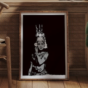 Kambodja Reseaffisch | Apsara-tryck