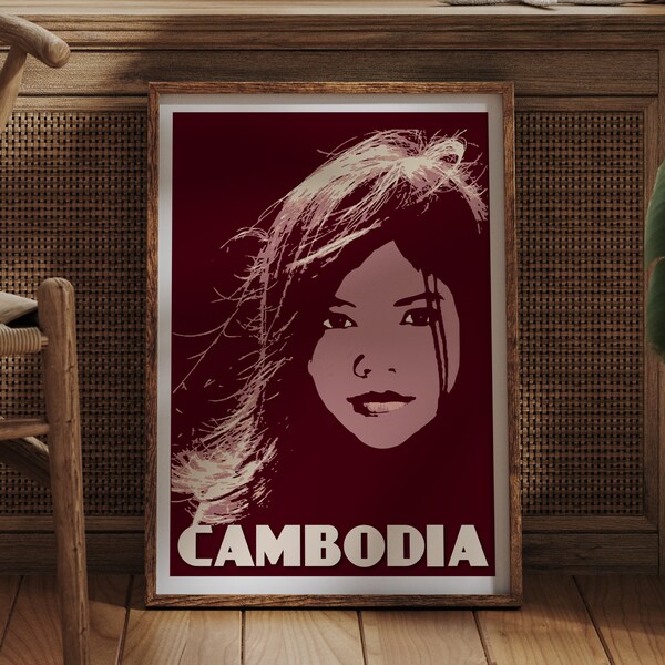 Cambodge Poster | Portrait d'une jeune fille