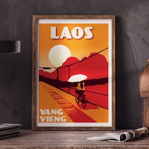 Affiche du Laos | Vang Vieng
