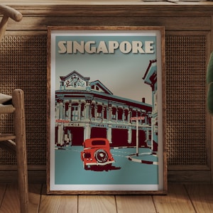 Pôster de Singapura | Impressão de Singapura | Rua João Chiat