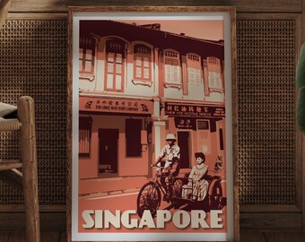 Singapore Vintage Poster - The Actress