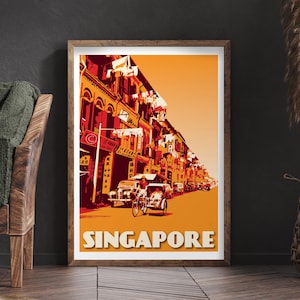 Affiche de Singapour - Balade en Tuk tuk