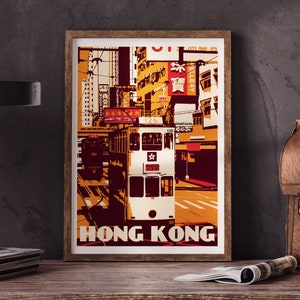 Cartaz de Hong Kong | Impressão de bonde