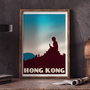 Hong Kong Poster | The Big Big Buddha | Tian Tian Buddha Print