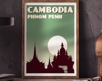 Cambodia Travel Poster | Phnom Penh