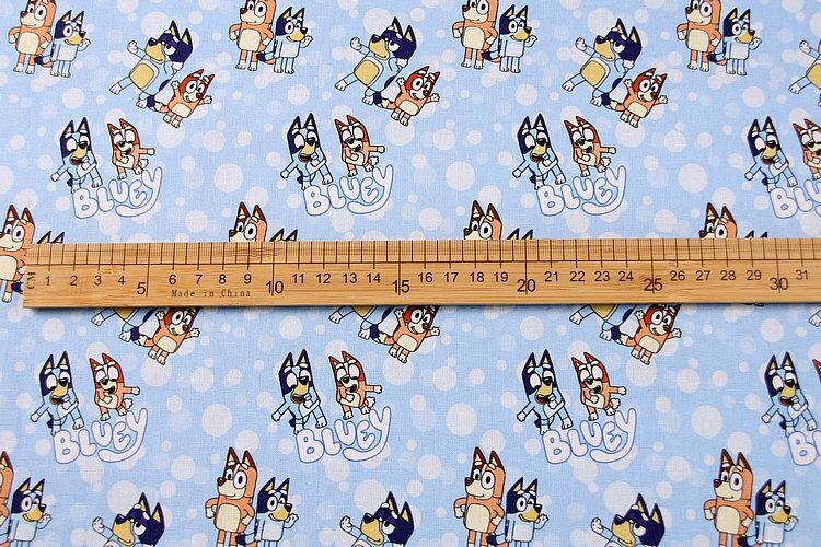 Bluey Fabric Blue Dog Family Fabric Cotton Cartoon Fabric Animation ...