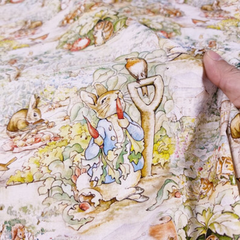 Peter rabbit fabric beatrix potter fabric cotton cartoon fabric