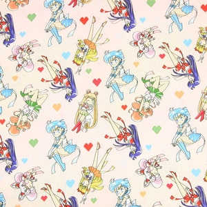 Sailor Moon Fabric Usagi Tsukino Fabric Japońska tkanina Bawełniana tkanina z kreskówek Tkanina animacyjna na pół jarda
