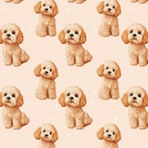 Cute Teddy Bear Cotton Fabric - Dog Pattern Cotton Fabric - By Half Yard