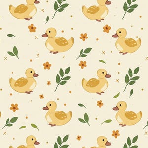 Słodka kaczka Tkanina Farm Baby Duck Cartoon Fabric Animal Cartoon Cotton Fabric By Half Yard