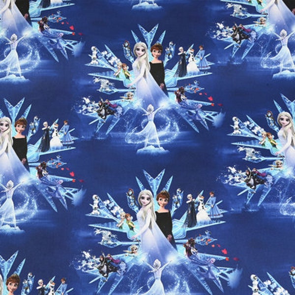 Disney Princess Elsa Anna Frozen Fabric Coton Cartoon Fabric Animation Fabric By the Half Yard