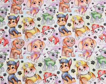 Tela de PAW Patrol, tela de perrito, tela de algodón con dibujos animados, tela de animación, por medio metro.