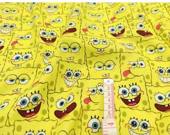 SpongeBob Schwammkopf Stoff SpongeBob Schwammkopf Patrick Stoff Baumwolle Cartoon-Stoff