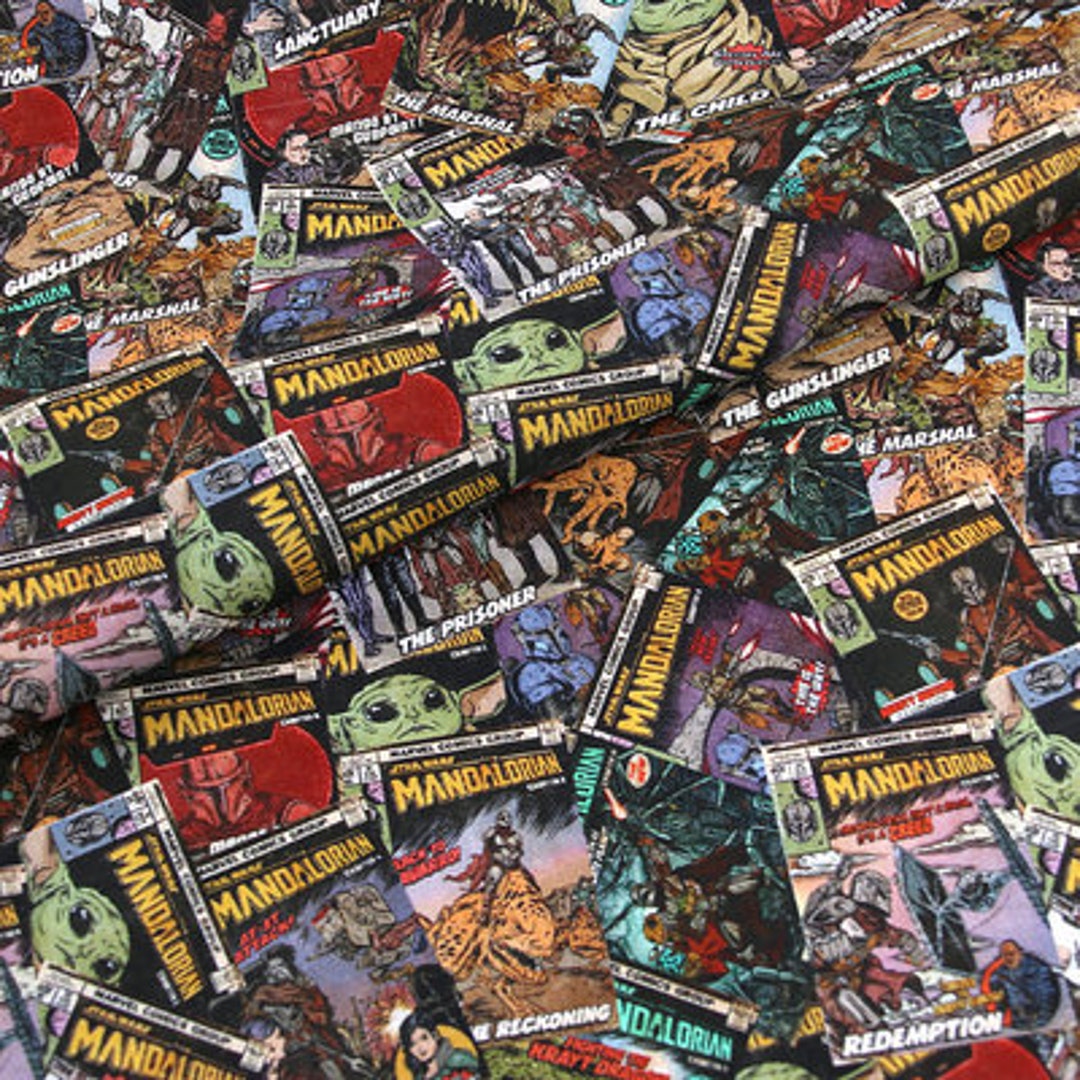 Baby Yoda Fabric Star Wars Fabric the Mandalorian Grogu Fabric Cotton